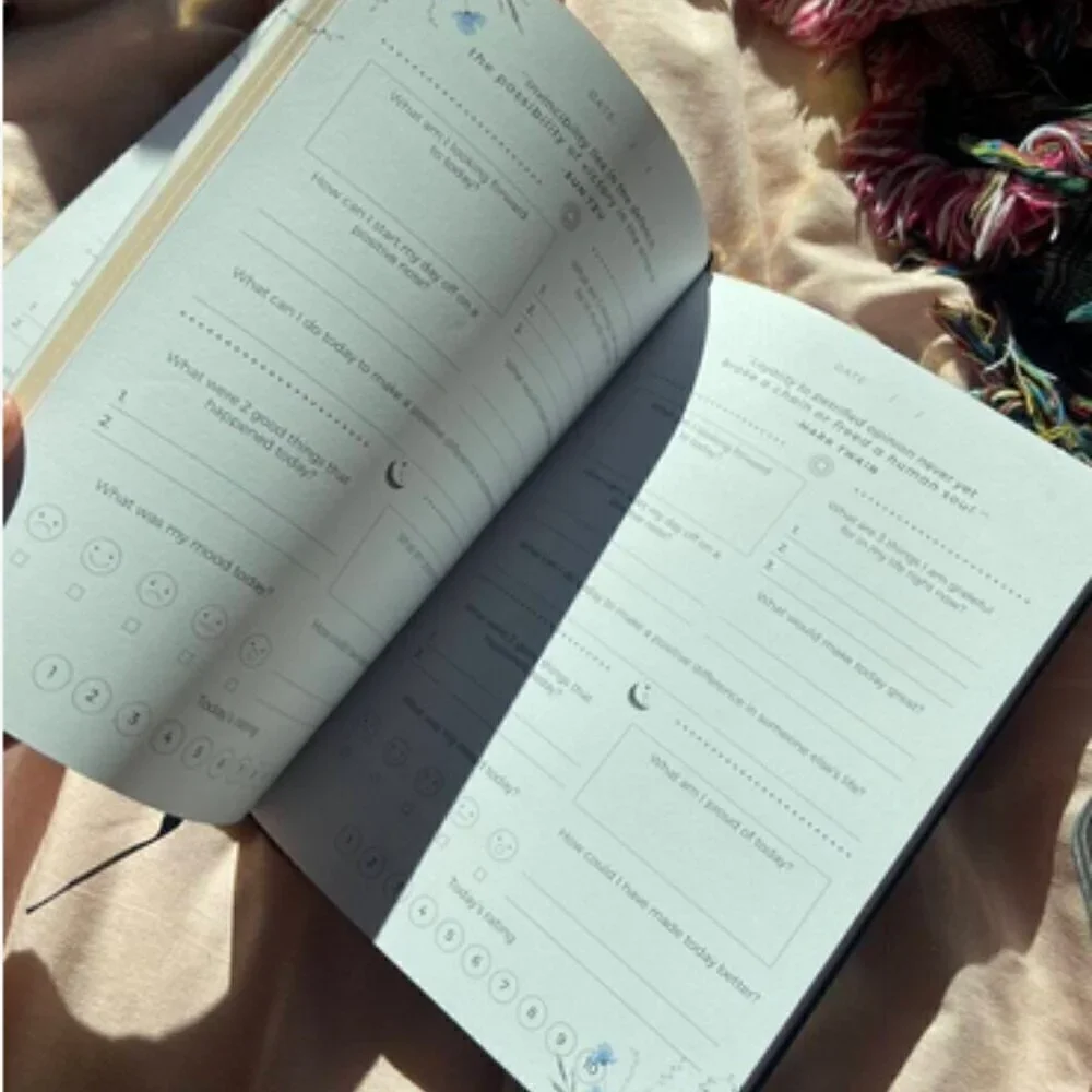 PINK Self Care Journal Aesthetic Wellness Stationery